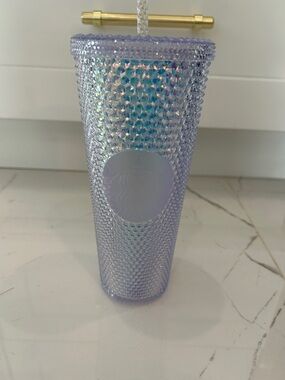 Starbucks iridescent  Holographic Studded tumbler